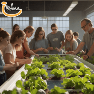 Aquaponics system empowering communities and promoting food security through sustainable agriculture.